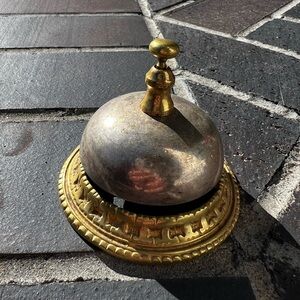 Antique Vintage 1800s Brass Hotel Desk Bell